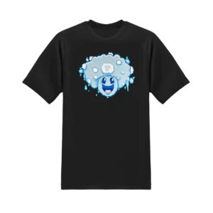 One Up Blue Cloud Smiley Tee