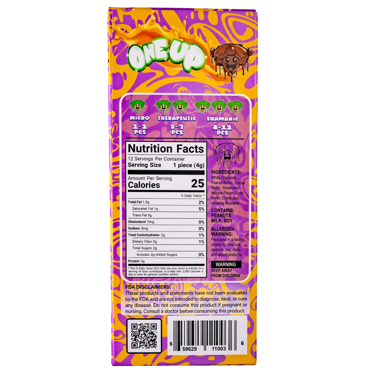 Peanut Butter and Jelly Mushroom Chocolate Bar-10 Pack - Image 3